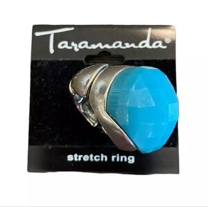 Turquoise Dome Ring on Stretch Band NEW